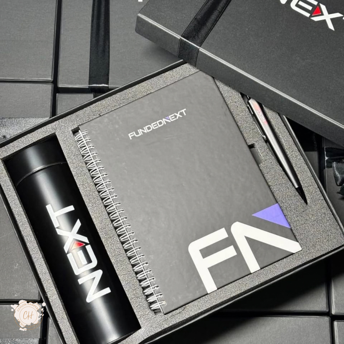 Custom Corporate Gift Set – Branded Notebook, Pen & Bottle