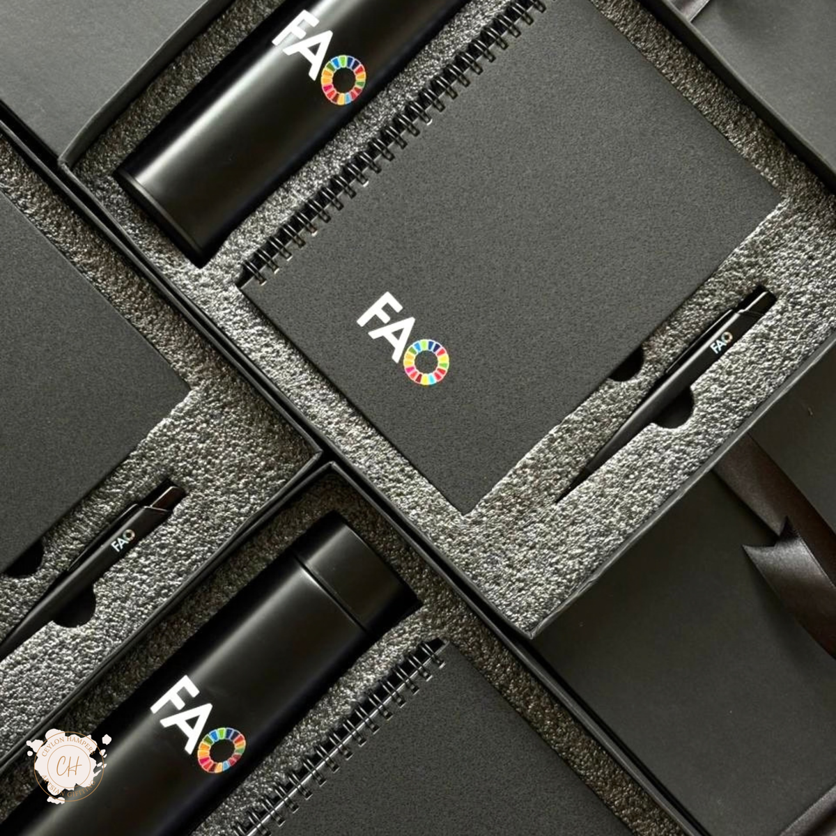 Custom Corporate Gift Set – Branded Notebook, Pen & Bottle