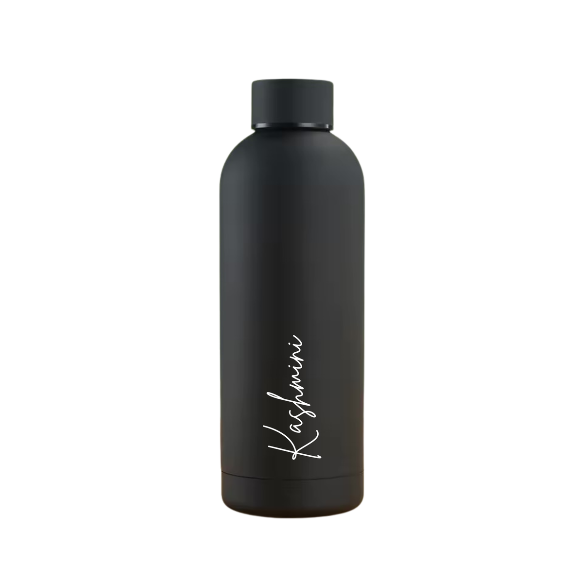 Matte Black Bottle with White Print - 500 ML