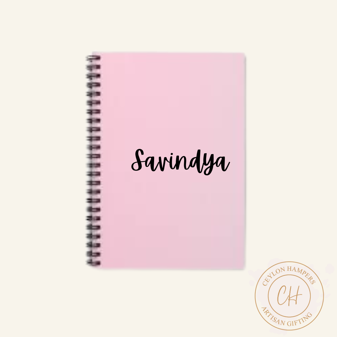 Pink Color Spiral Notebook with Foil Print
