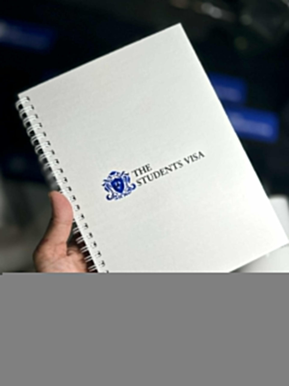 Hardcover White Notebook With Logo