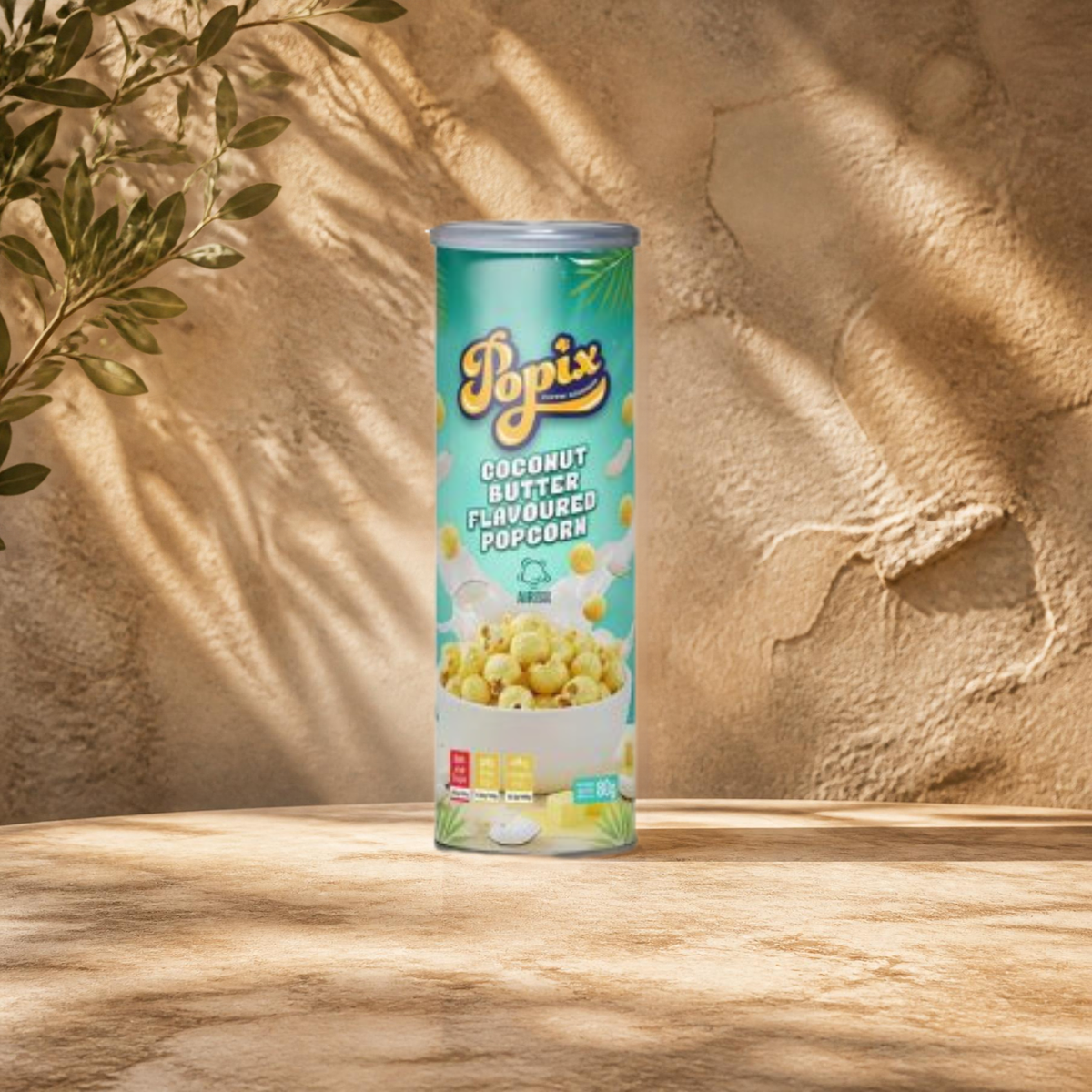 Popix Coconut Butter Flavoured Popcorn 80g
