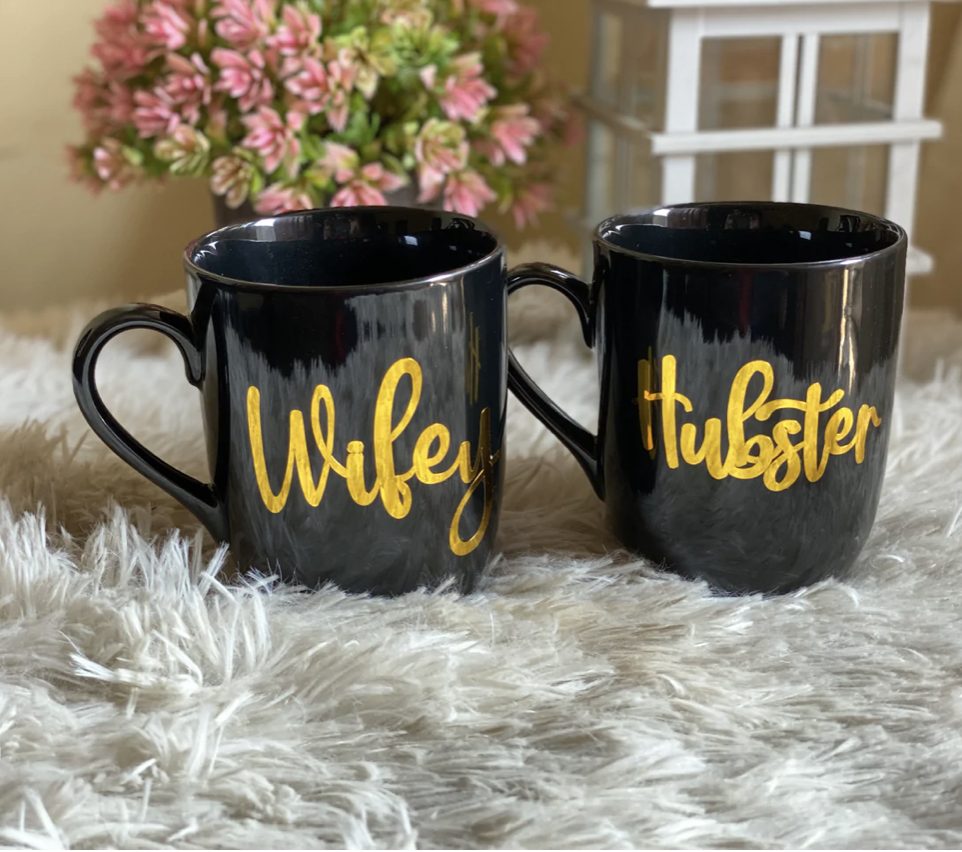 Couple Mug Gold Foil Print