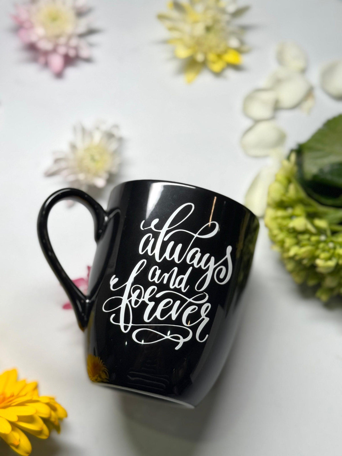 Always & Forever Black Mug (Foil Sticker Print)