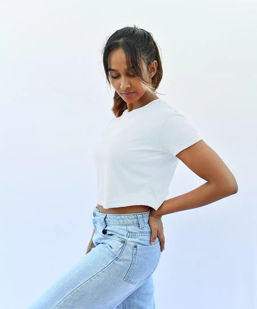 White Crop Top